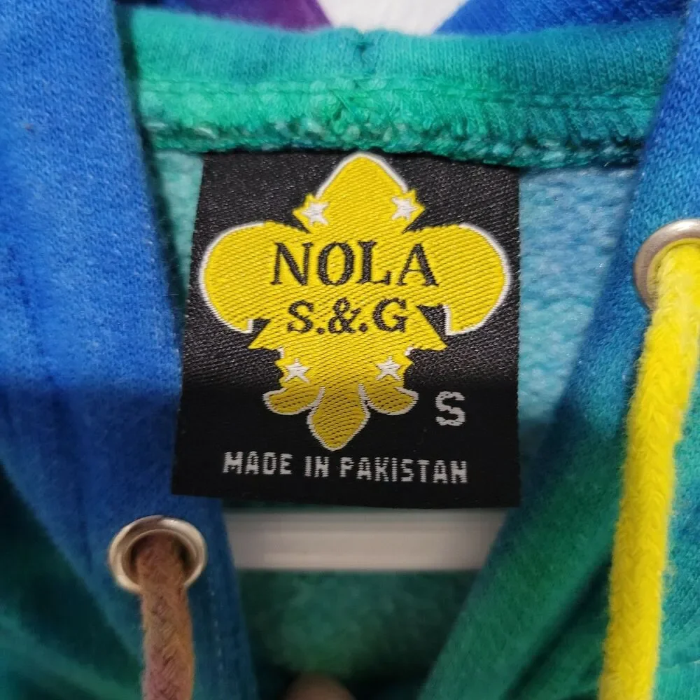 Nola S&G tie dye New Orleans Hoodie Small